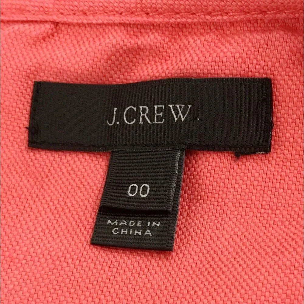 J. Crew Swish‎ Skirt 00 Coral Linen Cotton Back Zip Lined Womens Mini MSRP $98